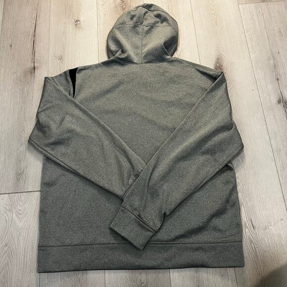 Nike Dri-fit Lightweight Hoodie Men’s Size Large Gray Swish Logo - Picture 2 of 6